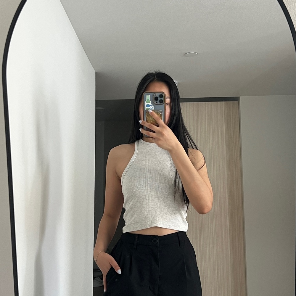 Women's White Rigged Tank Top